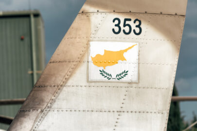 Flag of Cyprus on the tail of a helicopter - 9251.pics