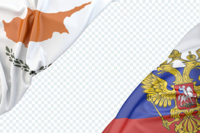 Frame formed from flags of Cyprus and Russia - 9251.pics