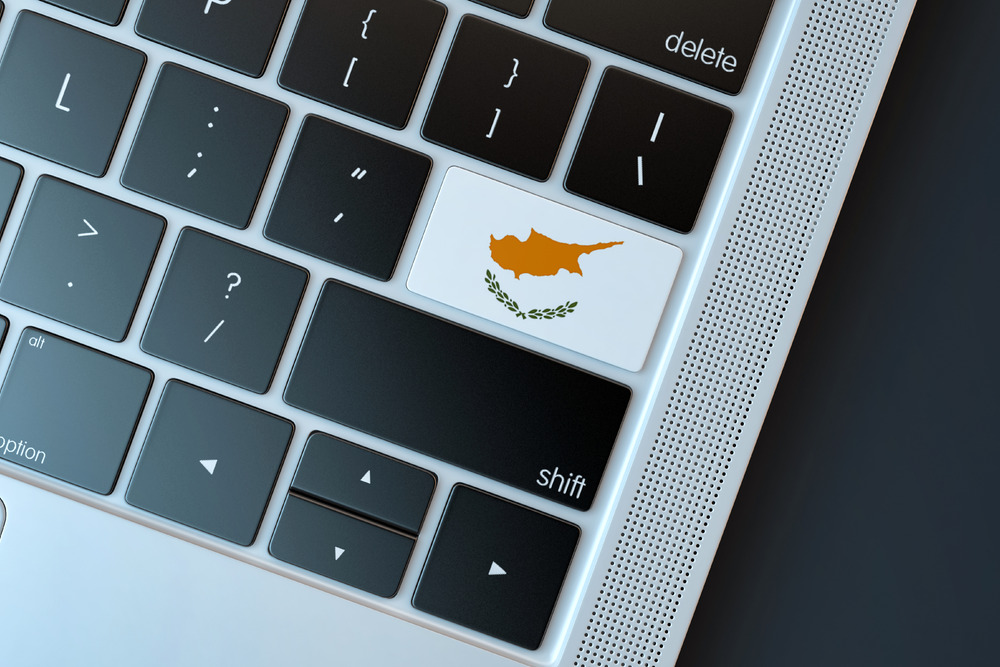Laptop keyboard with Flag of Cyprus - 9251.pics