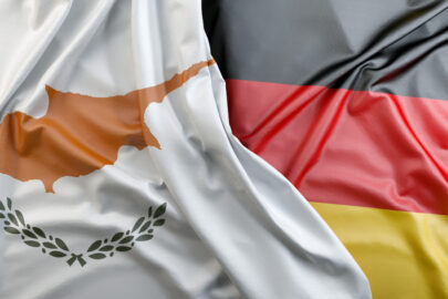 Overlapping flags of Cyprus and Germany - 9251.pics